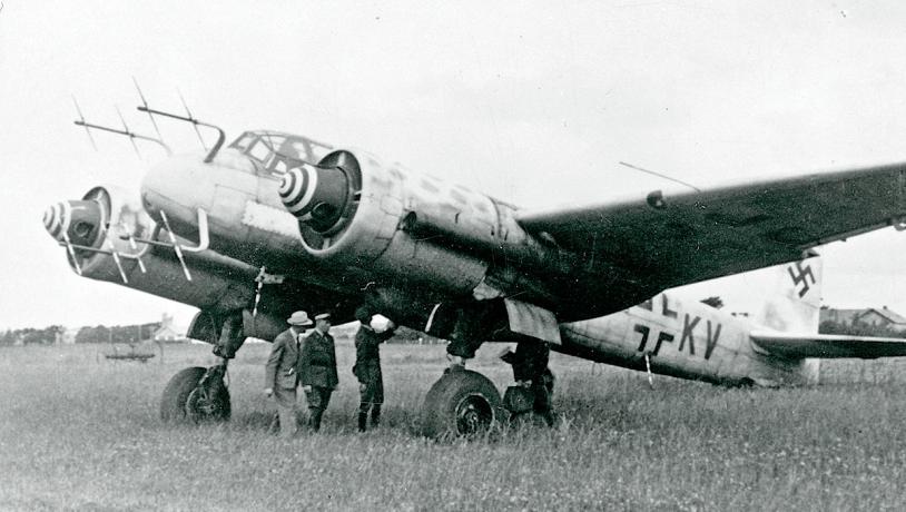 German aircraft at Skrydstrup Airfield during WW2. 