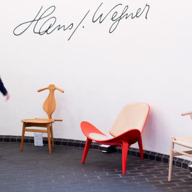 Hans Wegner chair in Vandtårnet art museum in Tønder